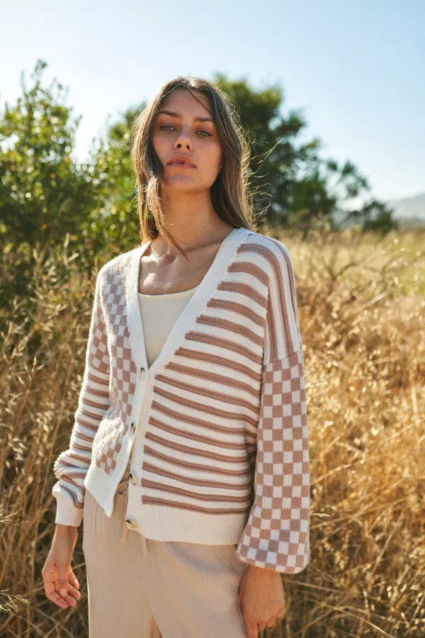 wholesale clothing mixed stripe sweater mello