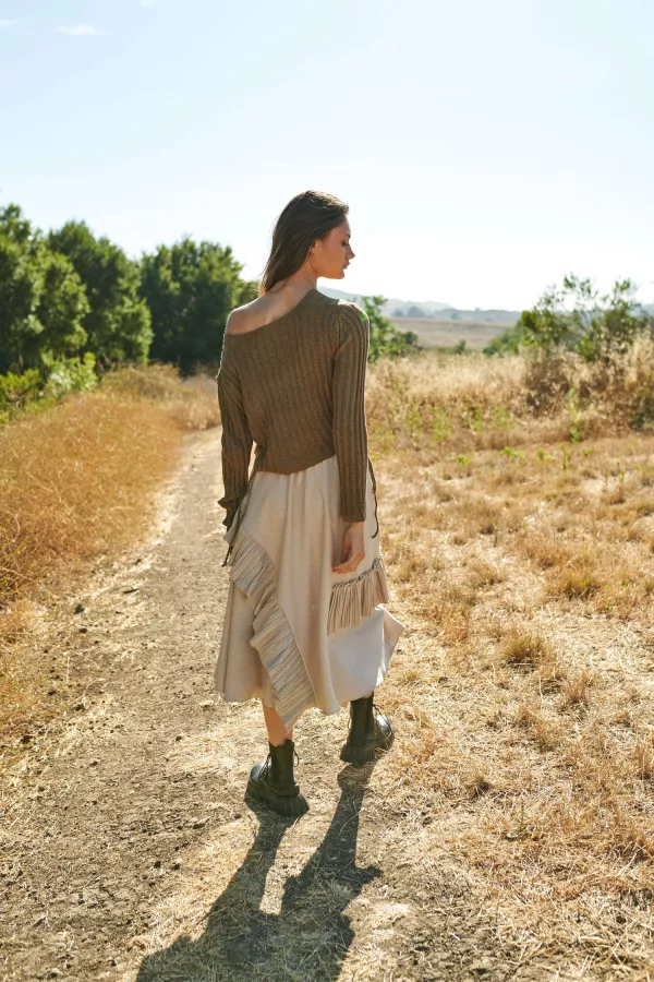 Ruffle Midi Skirt