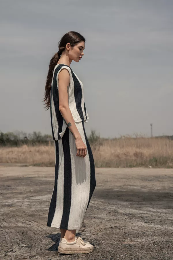 Striped Knit Skirt