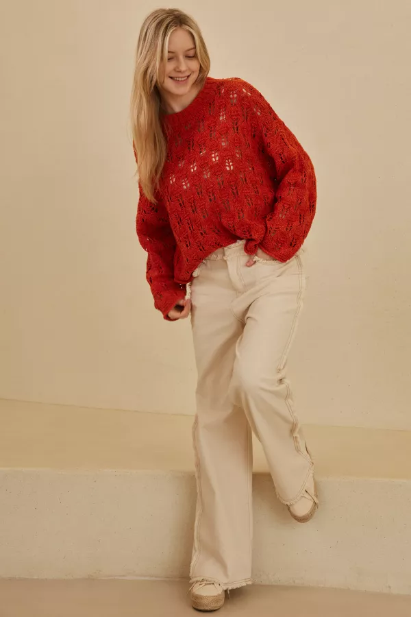 See Through Loose Fit Sweater