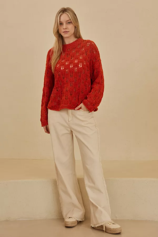 See Through Loose Fit Sweater
