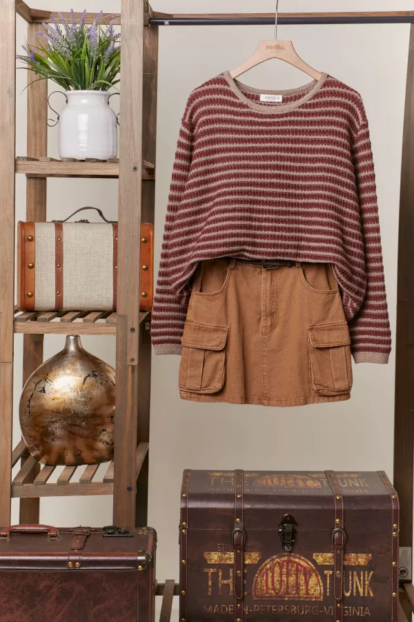Striped Relaxed Fit Sweater