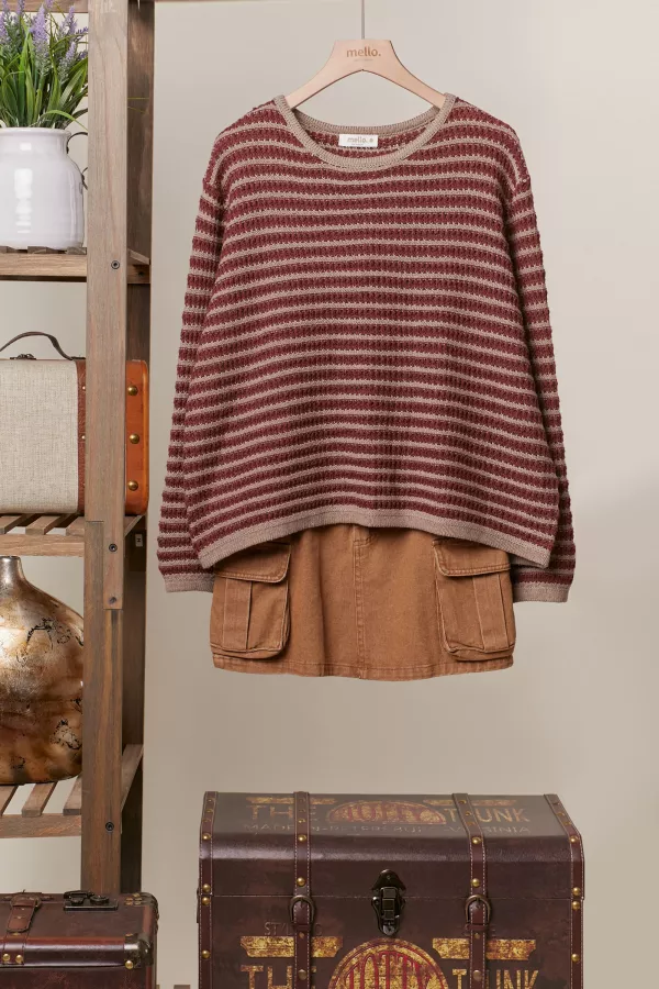 Striped Relaxed Fit Sweater