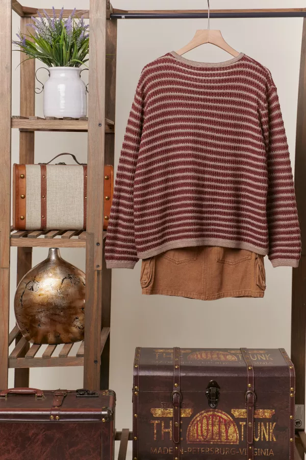 Striped Relaxed Fit Sweater