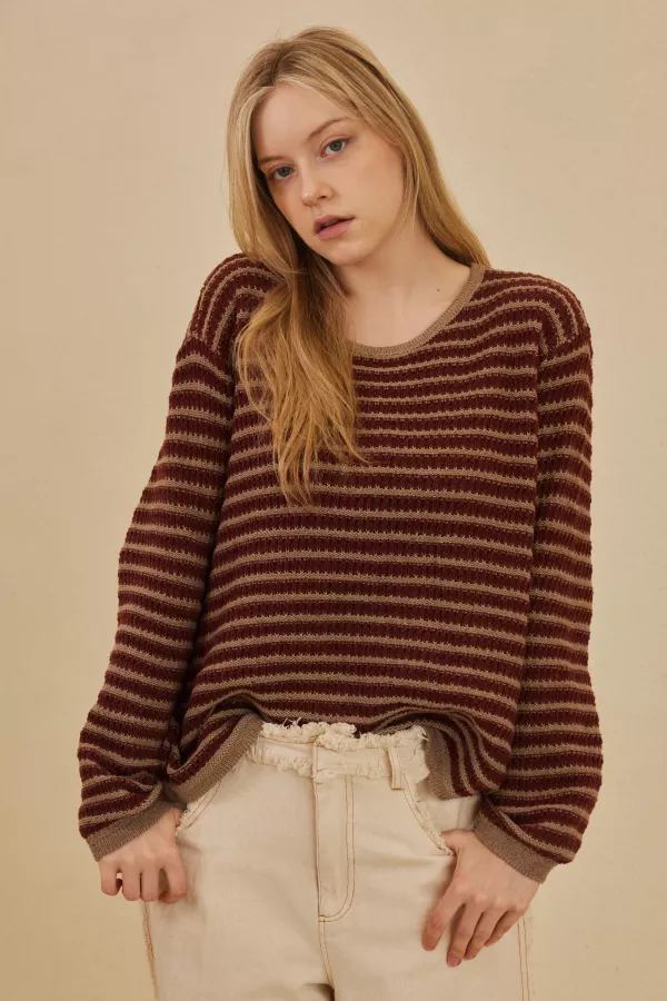 Striped Relaxed Fit Sweater