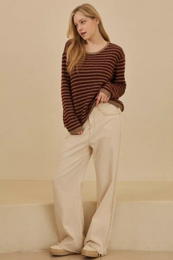 Striped Relaxed Fit Sweater