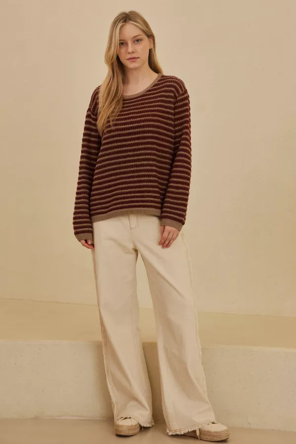 Striped Relaxed Fit Sweater