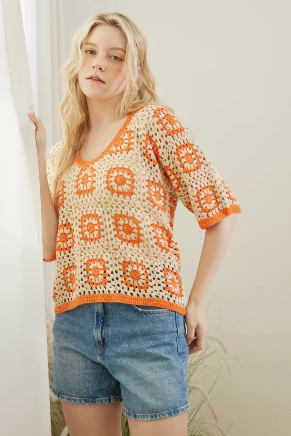 wholesale clothing hand made crochet top mello