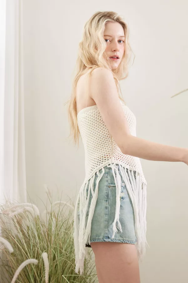 Knit Bust Lace FringeTopia