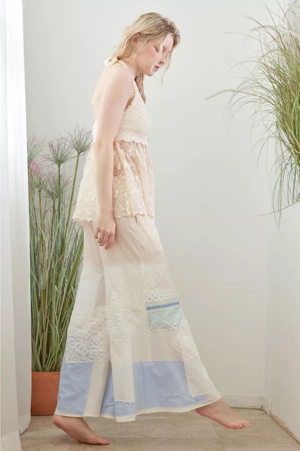 Boho Crochet Lace Pattern Pants
