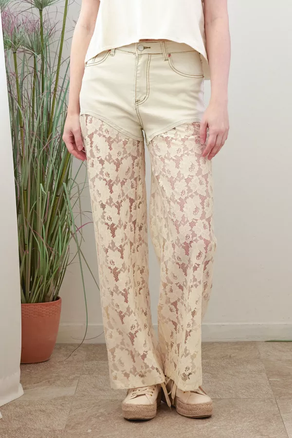 wholesale clothing boho crochet lace pattern pants mello