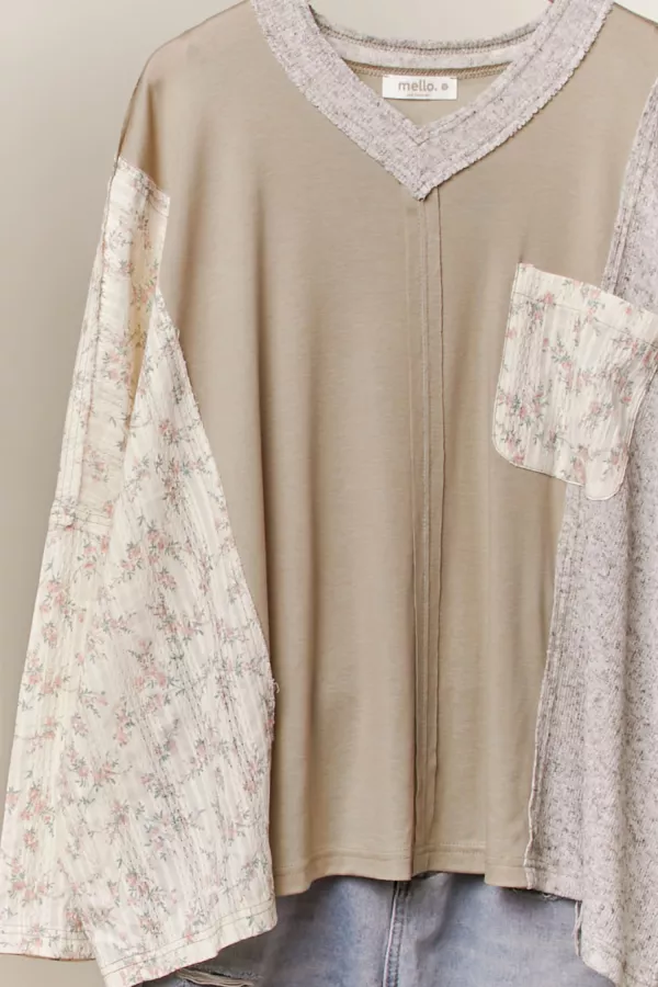 Vintage Patchwork Pullover Top