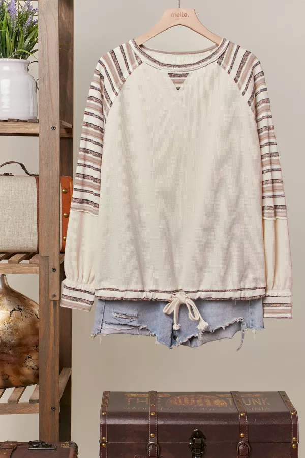 wholesale clothing drawfit striped top mello