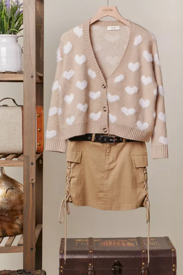 wholesale clothing hearts embroidered sweater mello