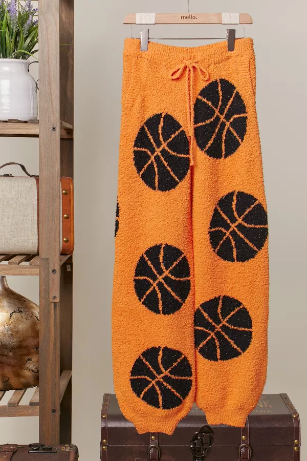 wholesale clothing game day basketball cozy knit pants mello