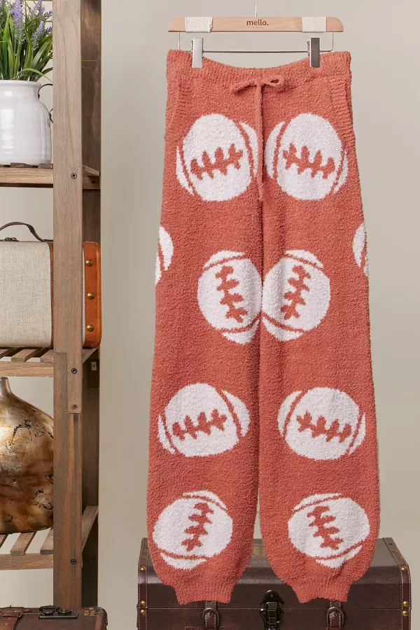 wholesale clothing game day football cozy knit pants mello