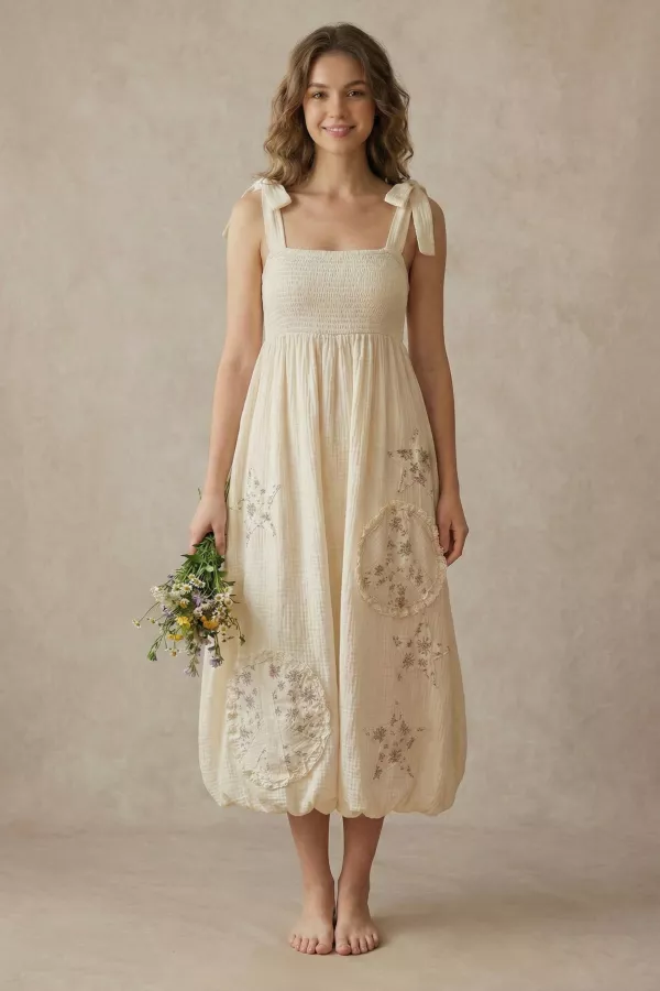 wholesale clothing peace patchwork ruffled sleeveless dress mello