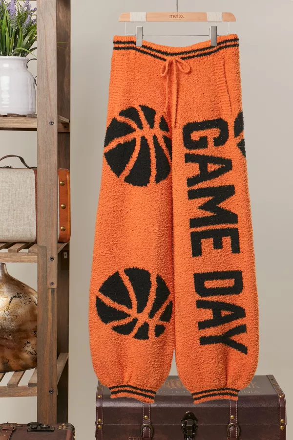 wholesale clothing game day basketball cozy knit pants mello