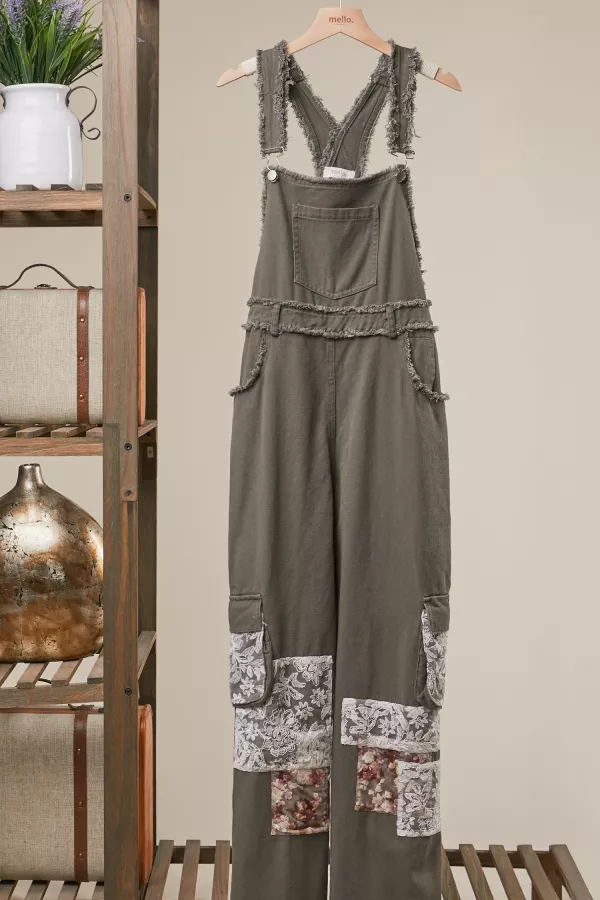 wholesale clothing utility vintage patch overall mello