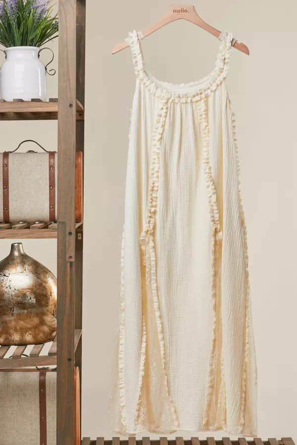 wholesale clothing ruffled boho maxi dress mello