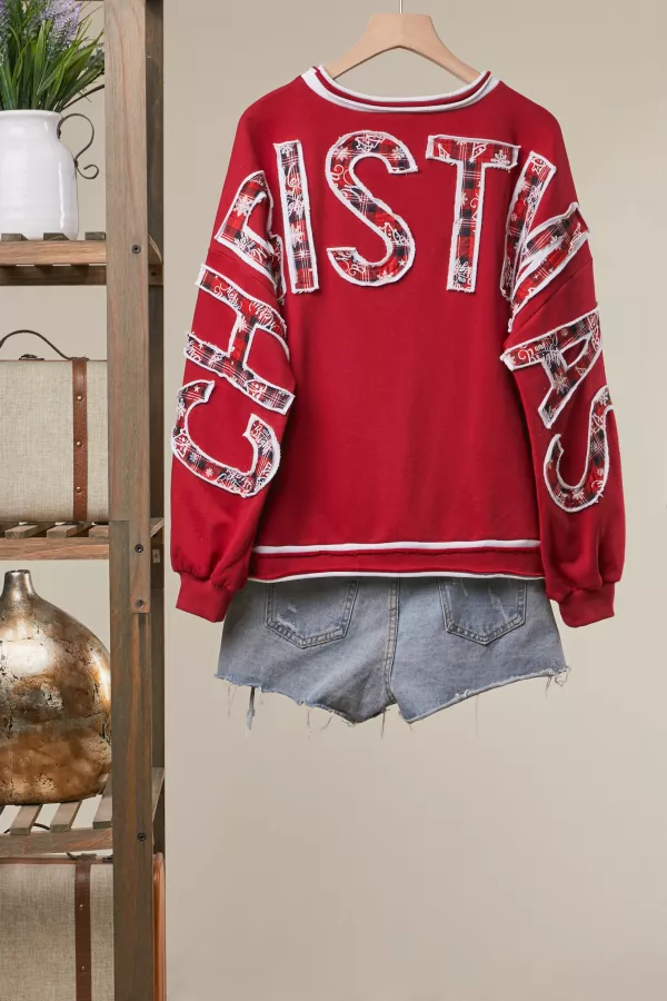 wholesale clothing christmas back lettering sweatshirt mello