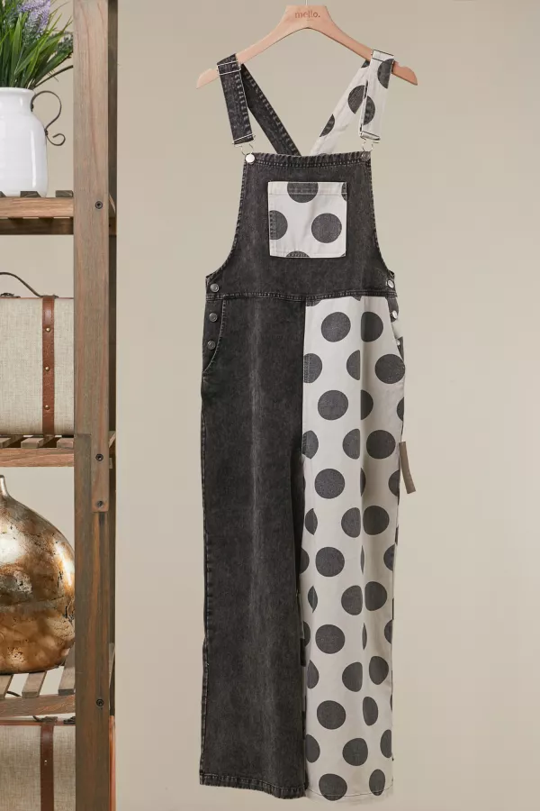 wholesale clothing polka dot detail jumpsuit mello