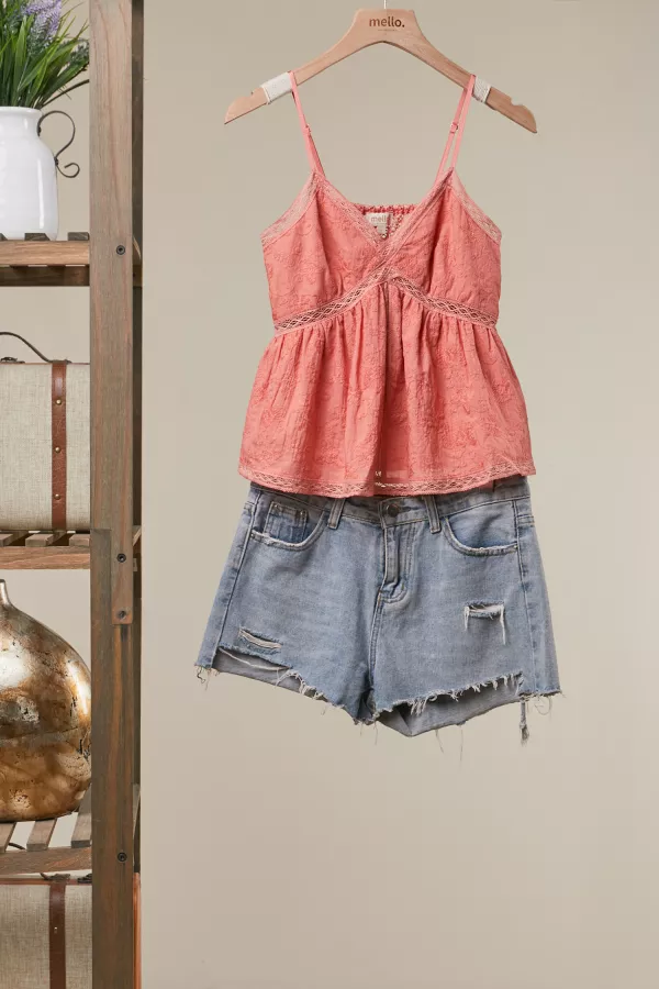 wholesale clothing sleeveless babydoll tank top mello